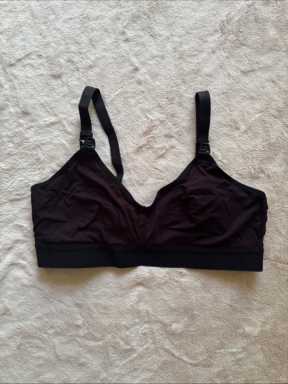 👩🏻‍🍼 Comfy Pumping Bralette in Black